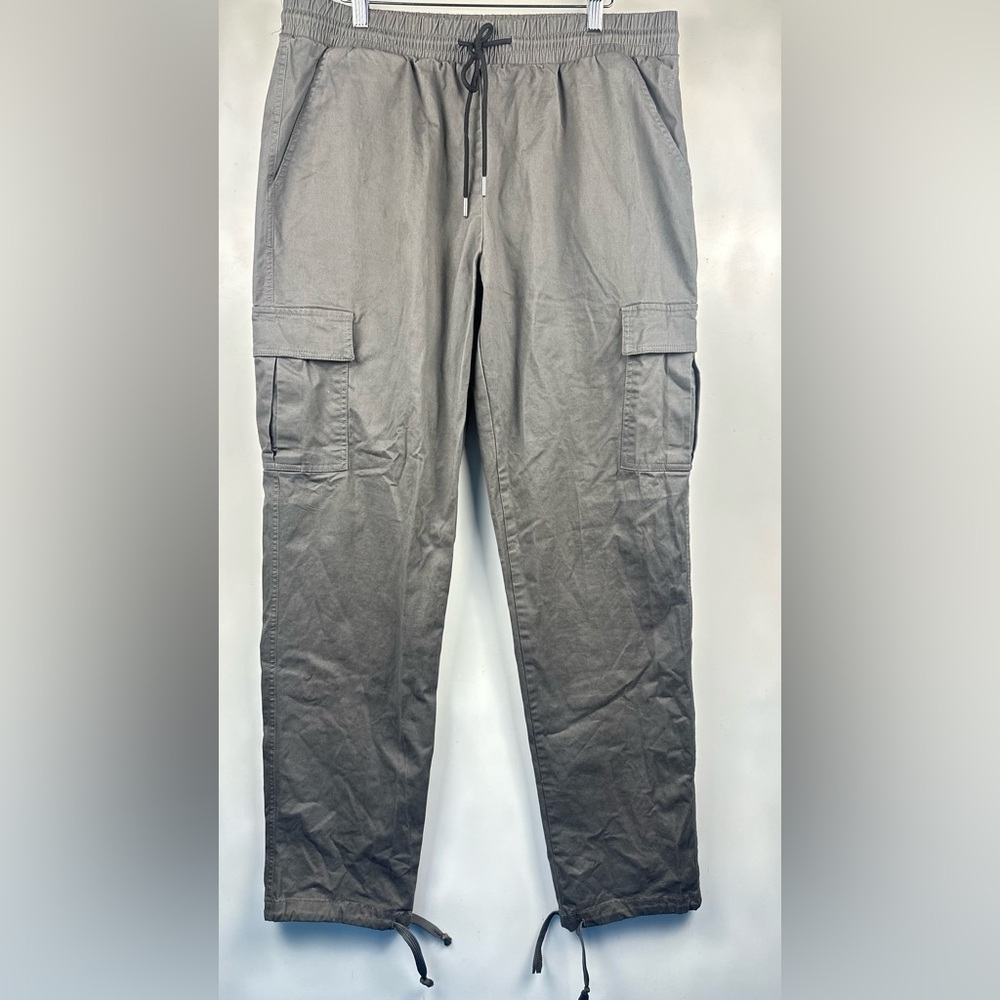 Mens Grey Drawstring‎ Cargo Pants 36